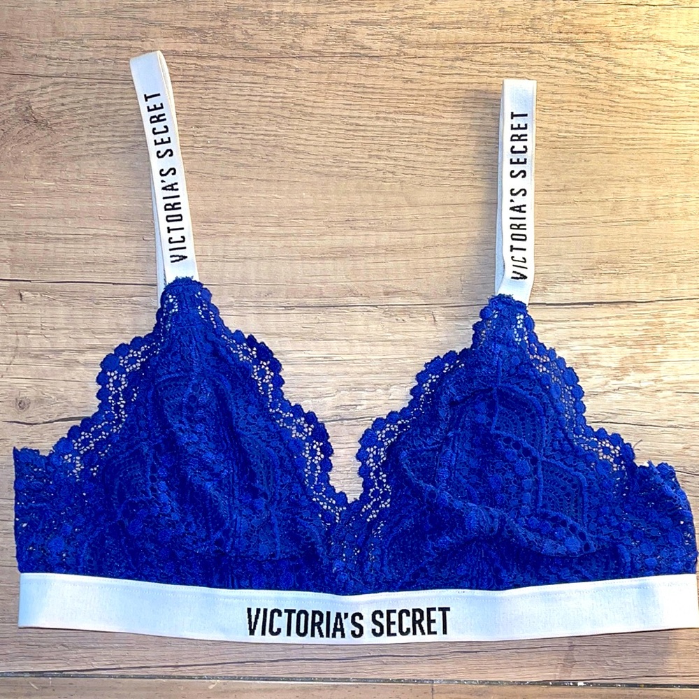 Victoria’s Secret cobalt blue bralette size medium worn once!